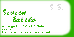 vivien baliko business card